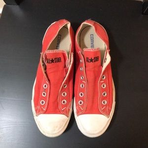 Converse Unisex Red Canvas Slip-on. M7.5/ W9.5